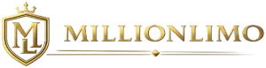 Million Limo gold luxury chauffeur and limousine service logo