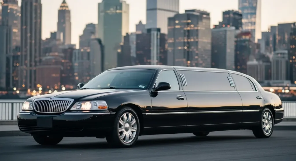 black luxury limousine
